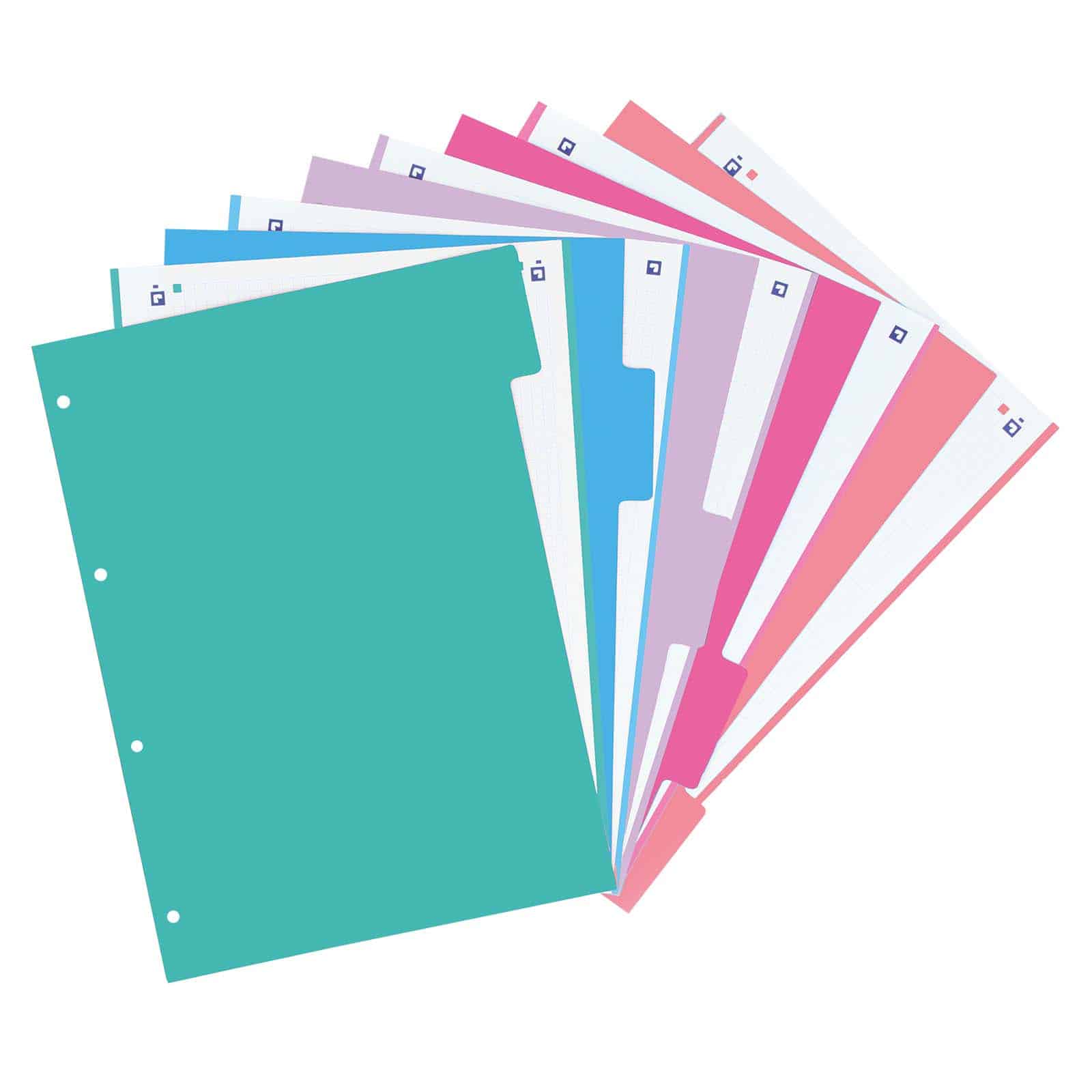warmte vastleggen Prestigieus Oxford Tabbladen A4 - 5 pastel kleuren - Flashcards bestellen